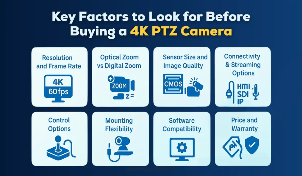 Key factors to consider before buying a 4K PTZ camera