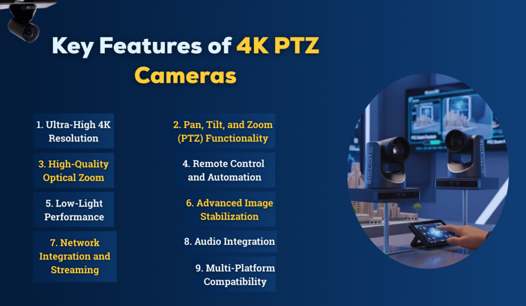 Explore key features of 4K PTZ camera