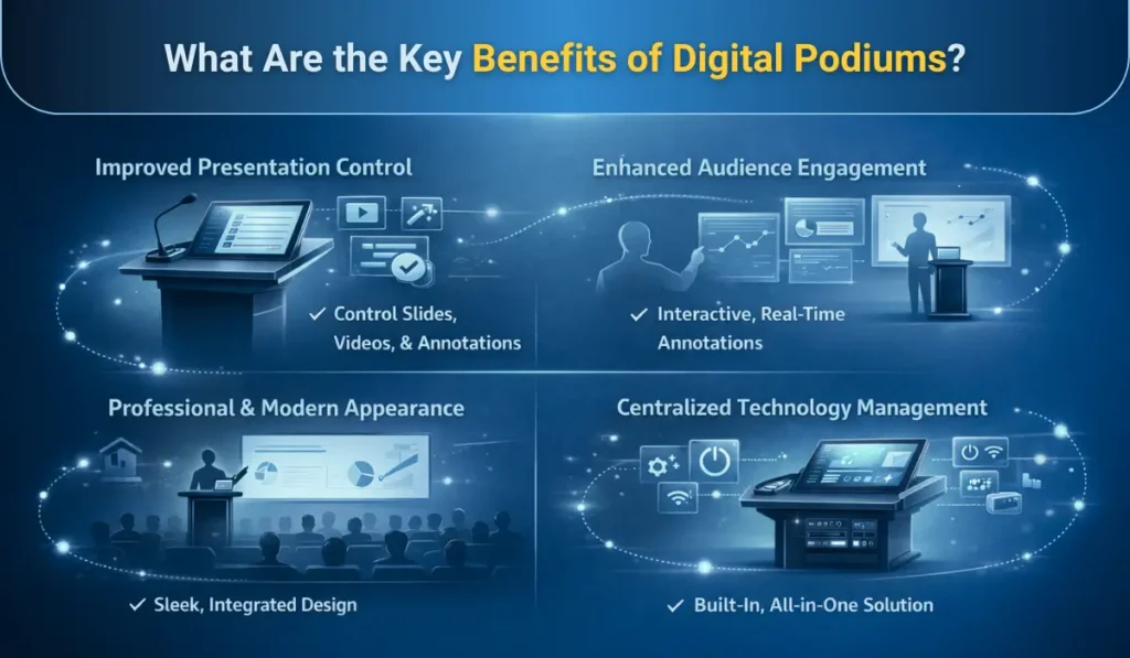 The key benefits of Digital Podiums?