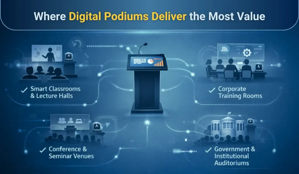 Use Cases: where Digital Podiums deliver the most value