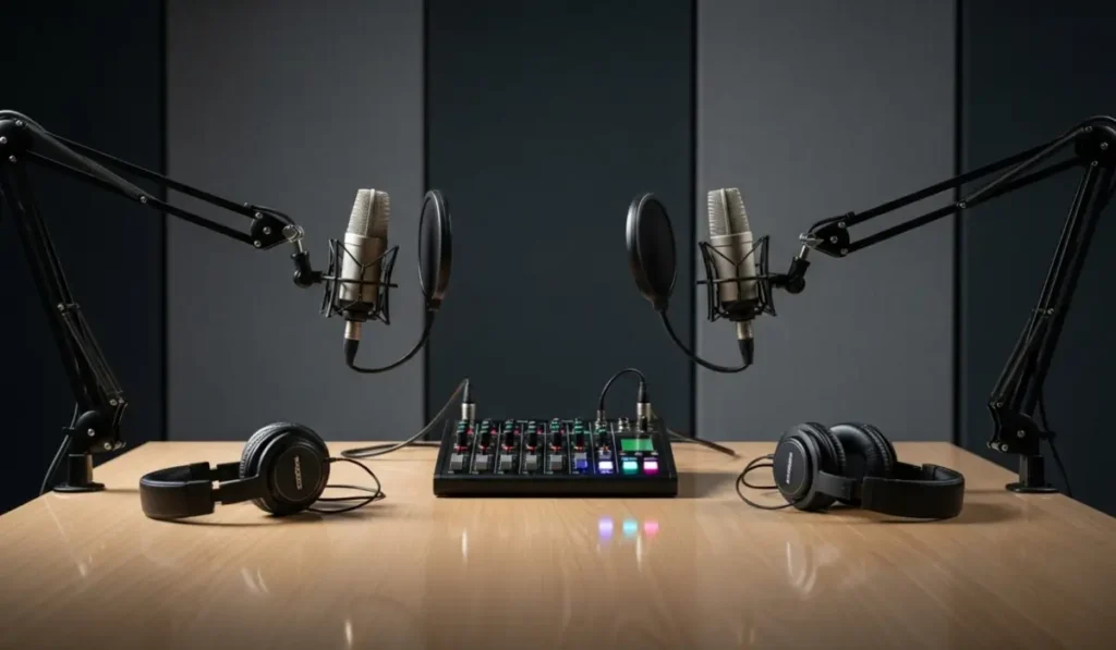 podcast studio setup